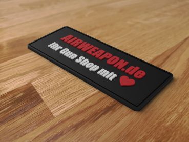 Rubber Patch "AIRWEAPON.de Ihr Gun Shop mit Herz"