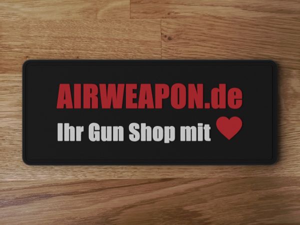 Rubber Patch "AIRWEAPON.de Ihr Gun Shop mit Herz"