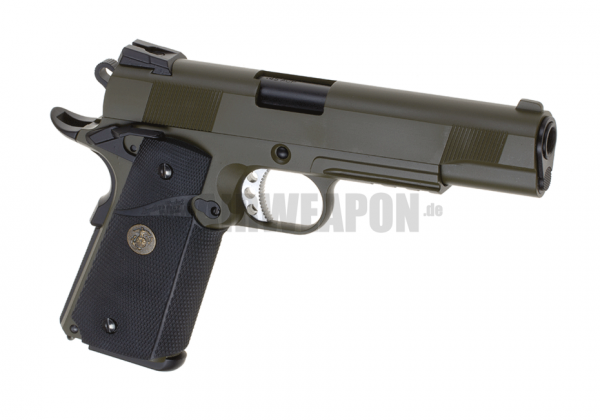 M1911 MEU Tactical Full Metal GBB - OD | WE